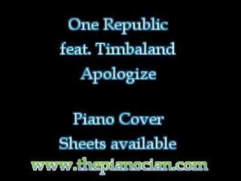 One Republic feat Timbaland - Apologize (piano cover)