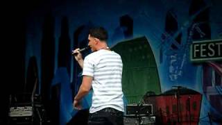 DONNIE KLANG SINGING DR LOVE AT THE PR FEST IN NYC