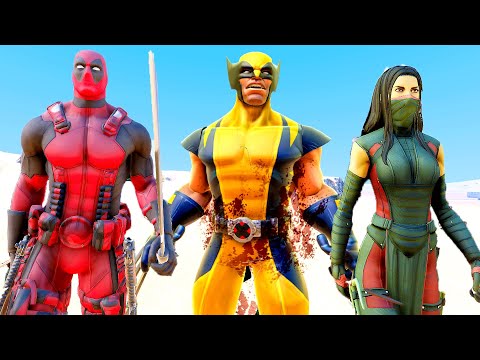 4000 DeadPool & 1000 Elektra VS 5000 Wolvorine uebs Ultimate Epic Battle Simulator (Part 2)