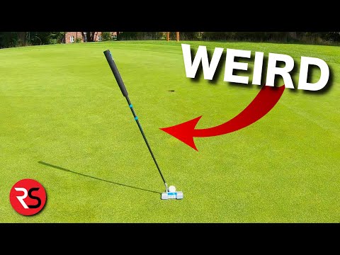 SO WEIRD: Free standing golf putter!