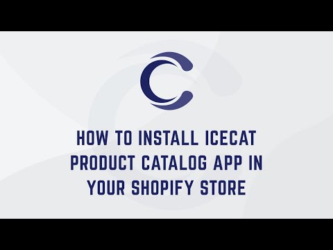 Install IceCat Product Catalog APP Shopify