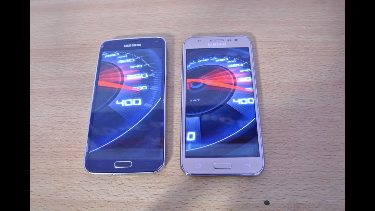 Samsung Galaxy J5 vs Galaxy S5 - Speed Test HD