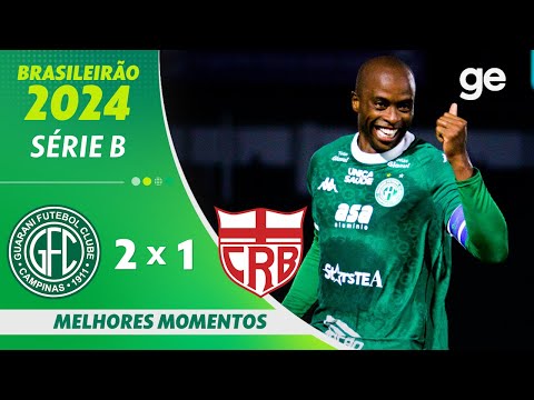 GUARANI 2 X 1 CRB | MELHORES MOMENTOS | 31ª RODADA BRASILEIRÃO SÉRIE B 2024 | ge.globo