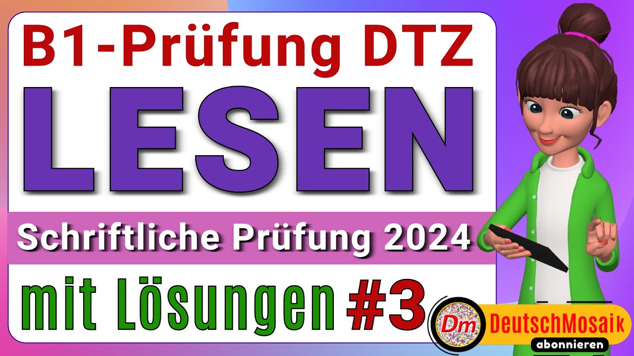 B1 Lesen | DTZ | gast 2025 | Schriftliche Deutsch Prüfung B1 | mit Lösungen