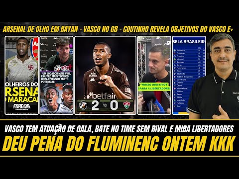 VASCO OVERCOMES FLUC, JUMPS TO 8TH PLACE, LOOKS FOR THE LIBERTADORES, HI GOOD NIGHT, COULD IT BE...