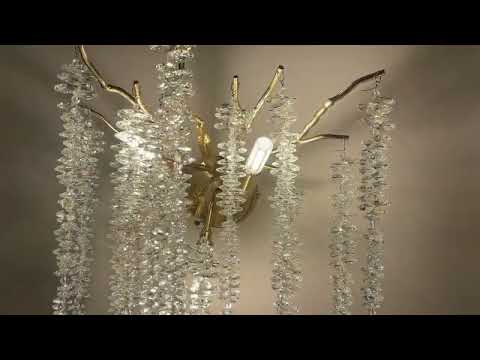 Křišťálové nástěnné svítidlo 3xG9/40W/230V zlatá