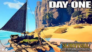 Open World Survival Day One | Survival Fountain of Youth Gameplay | Part 1