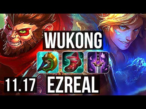 WUKONG & Lulu vs EZREAL & Thresh (ADC) | 6/0/6, 2.7M mastery, 1900+ games | KR Master | v11.17