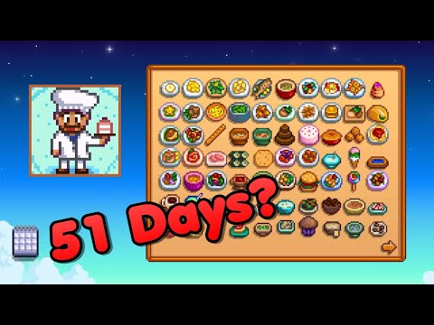 How Soon Can I Cook Stardew Valley's 81 Recipes?