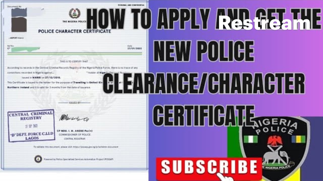 How To Register For The New Police Clearance/Character Certificate | Step-By-Step Process