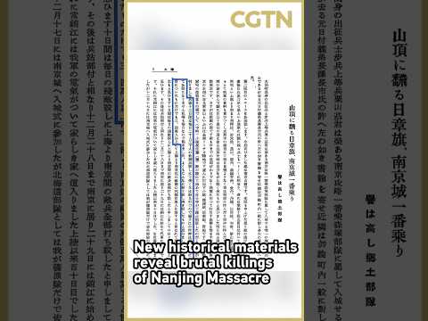 New historical materials reveal brutal killings of Nanjing Massacre