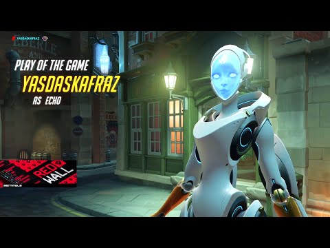 Surefour Pro Echo in Competitive! 40 elims! POTG! [ Overwatch Season 27 Top 500 ]