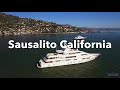 Tour of Sausalito California from the sky and two mega yachts