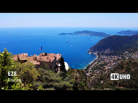 🇫🇷 ÈZE - Medieval Village & Exotic Gardens - 4K Walking Tour