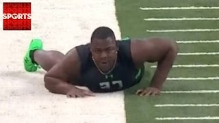 Player At NFL Combine Has WEINER Fall Out During 40 Yard Dash