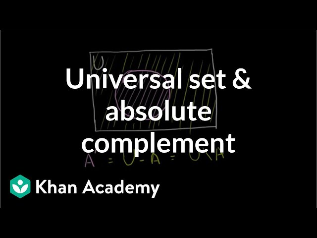 Video Pronunciation of universal set in English