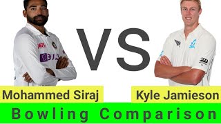 Mohammed siraj vs kyle jamieson bowling comparison #shorts