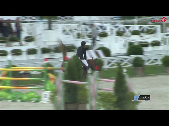 Mother this Implanted Embryo is the CSI 1.60m jumping mare Cacacha van het Schaeck with rider Max Sebrechts.