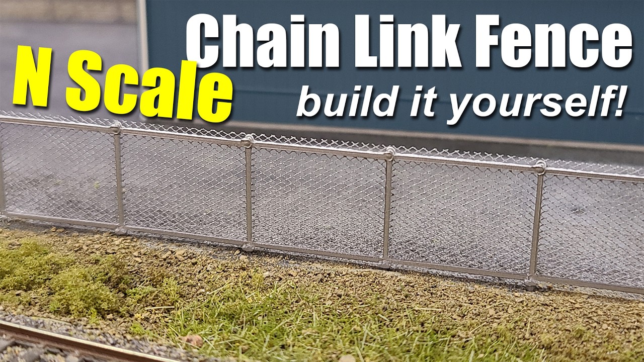 I Made my own N Scale CHAIN LINK Fence!