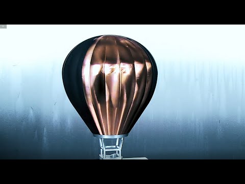 Hot Air Balloon Made from Graphite Copper and Steel