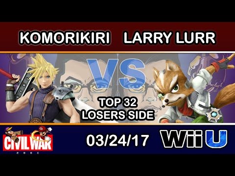 2GGC: Civil War - 2GG | komorikiri (Cloud) Vs. MSF | Larry Lurr (Fox) Top 32 Losers - Smash Wii U