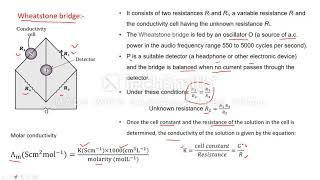 Chemistry 12 Chapter 3 Electrochemistry Measurement of conductivity of ionic solutions,Cell Constant