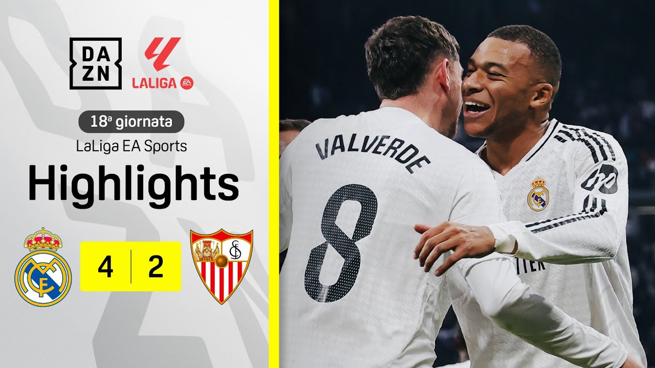 MBAPPÉ-VALVERDE show e l'ultima di JESUS NAVAS: Real Madrid-Siviglia 4-2 | LaLiga | DAZN Highlights