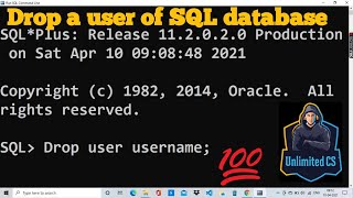 How to DROP user of SQL database in SQL command line | delete or remove user from SQL database.