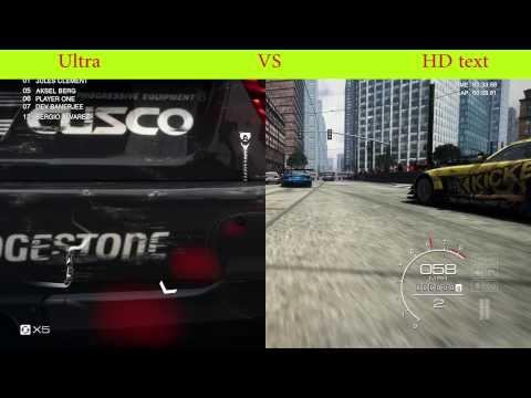 GRID AUTOSPORT Ultra vs HD texture pack