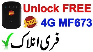 Jazz 4G MF673 Unlock free | Jazz LTE Black Cloud 4G MF673 M10 Unlock 100%