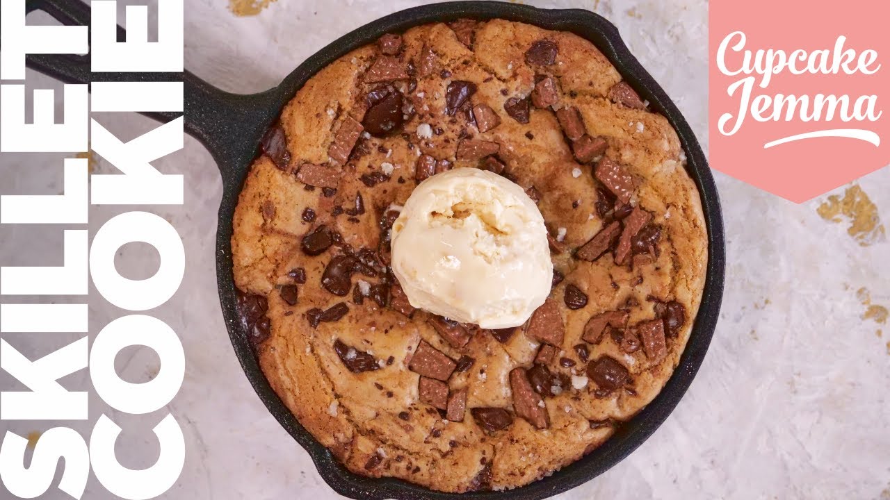 Warm, Gooey, Skillet Cookie e. g. the best way to eat Cookie The Cupcake Jemma Channel