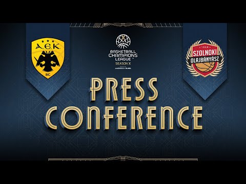 AEK BC v NHSZ-Szolnoki Olajbanyasz - Press Conference | #BasketballCL 2025-26