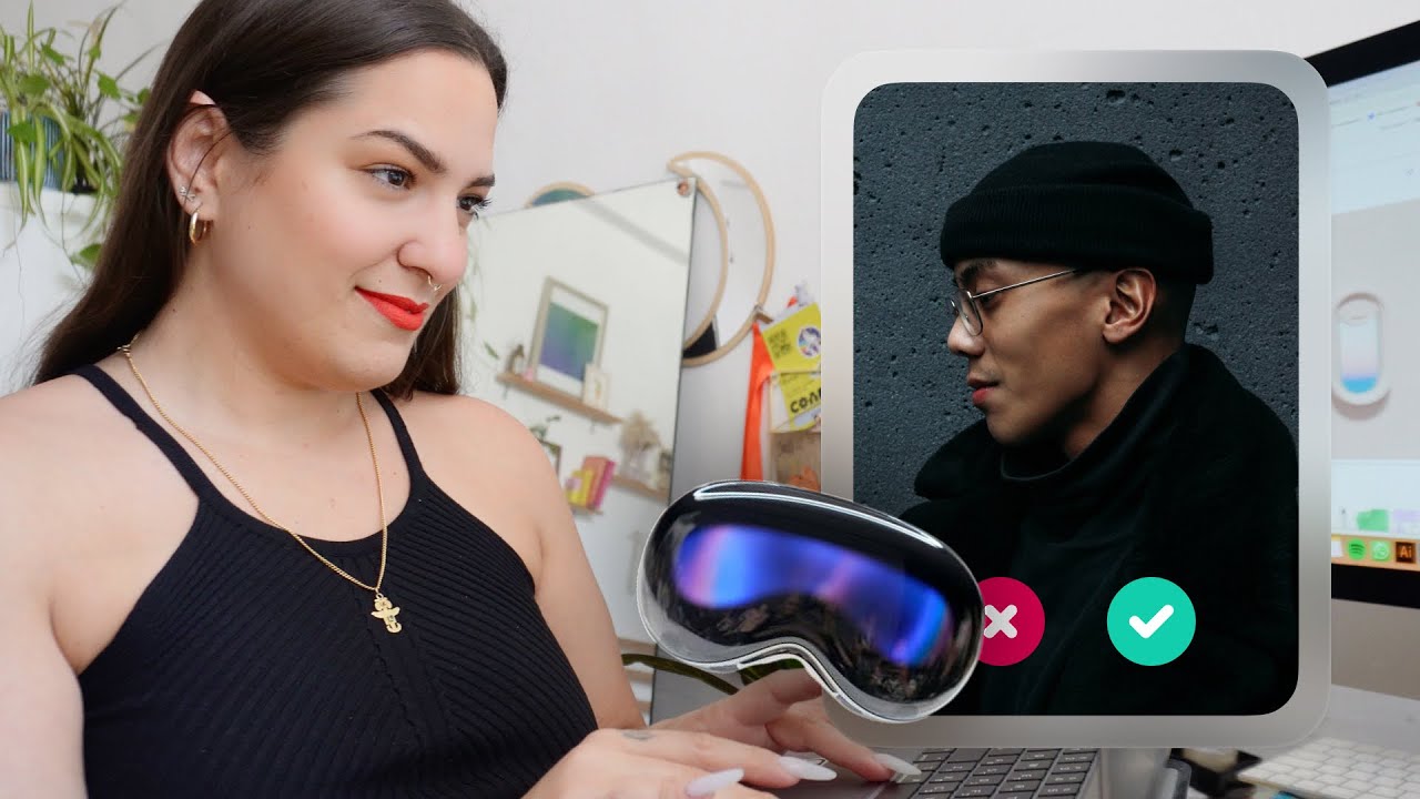 Designing a DATING APP for Apple Vision Pro | Wireframes for a UX UI design portfolio project