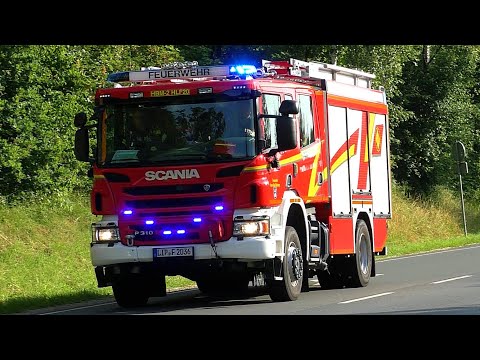Großer Waldbrand im Kreis Lippe! | 500 Einsatzkräfte im Einsatz - Einsatzfahrten zur Großübung