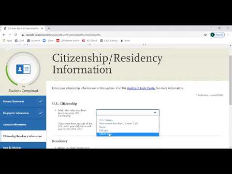 Cal State Apply Quadrant I Personal Information