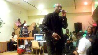 Rich T C Live on stage hosting the Anthony Watson & Kevin Owens show