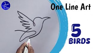 Can You Draw 5 Birds With Just One Line?