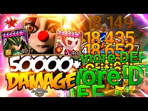 55000 DMG LUSHEN SHOCKS Enemies in Summoners War