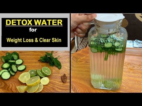Detox water for weight loss & Clear Skin  ll  No Diet - No Exercise ............... (ENG SUB)