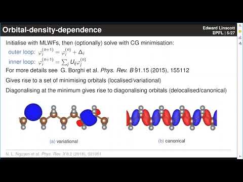 QE school 2023 - 4.3 Koopmans functionals in practice: minimisation, screening coefficients, ...