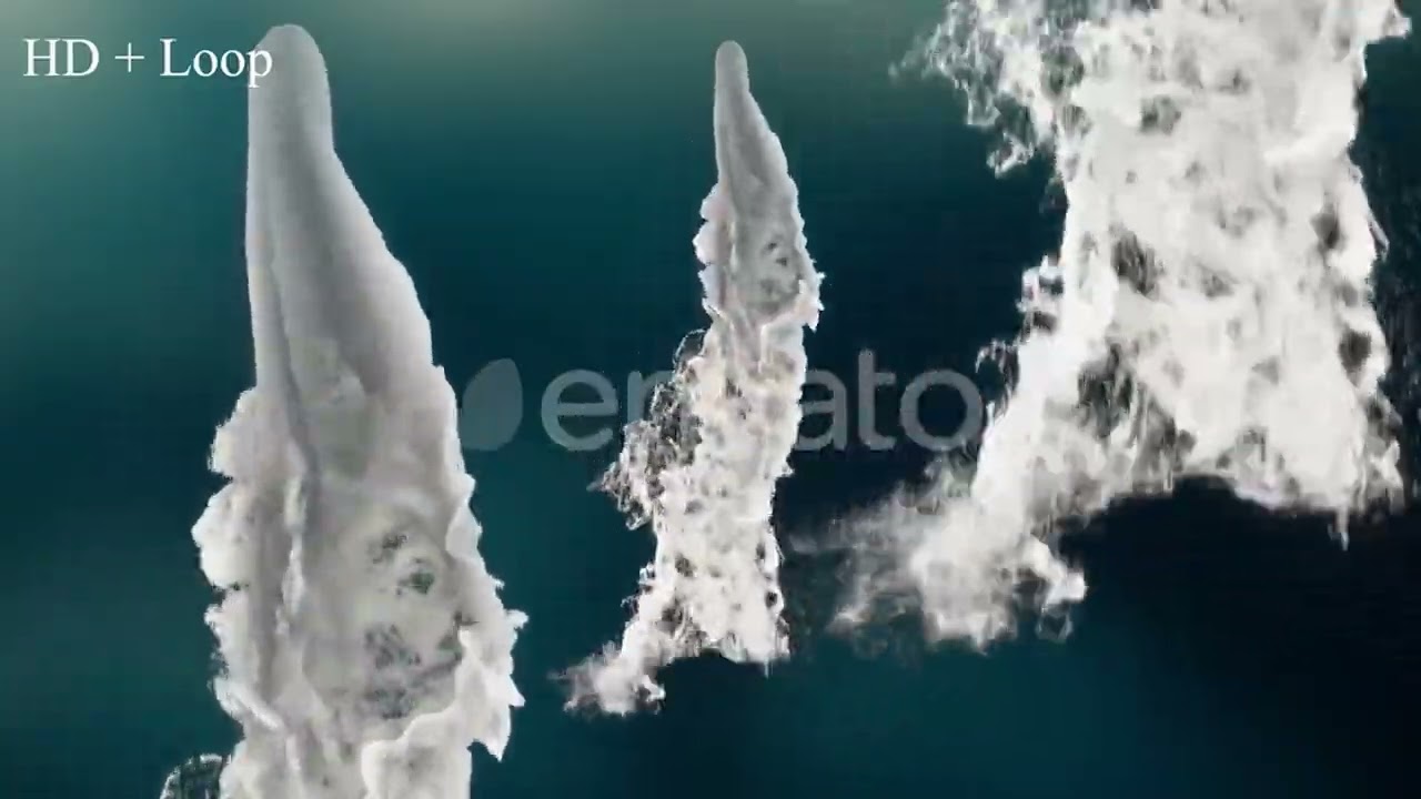 Waterfall Large Front View Stock Footage