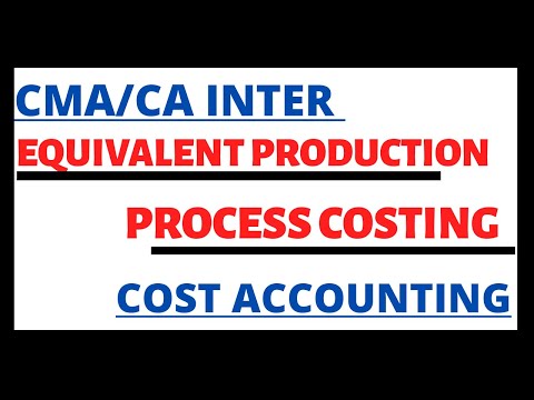 Process Costing | Cost Accounting | Paper 8 | CMA Inter | CMA Junction |