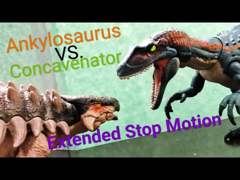 Ankylosaurus VS. Concavenator - Jurassic World - Extended Stop Motion