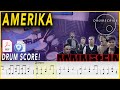Amerika Rammstein DRUM SCORE Sheet Music 124 DRUMSCRIBE