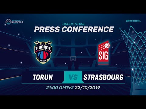 Polski Cukier Torun v SIG Strasbourg - Press Conference - Basketball Champions League 2019-20