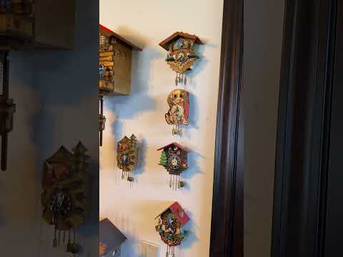 Vintage German novelty cuckoo clocks! It’s a little cuckoo in the clock doctor shop right now!