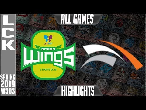 JAG vs HLE Highlights ALL GAMES | LCK Spring 2019 W3D3  Jin Air Greenwings vs Hanwha Life Esports
