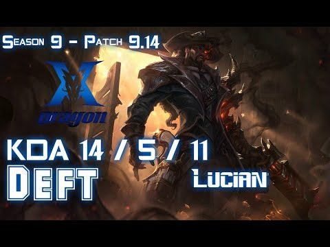 KZ Deft LUCIAN vs EZREAL ADC - Patch 9.14 KR Ranked