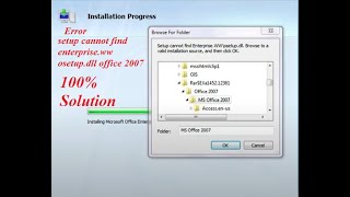 Setup cannot find enterprise.ww osetup.dll Ms office 2007 || MS office Installation