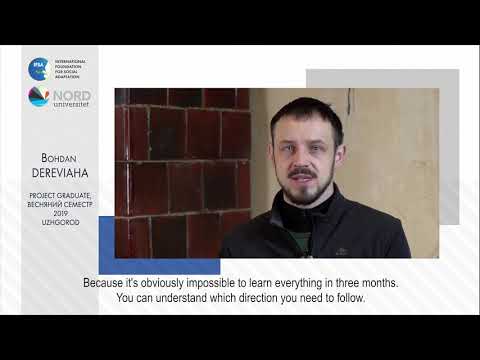 Video feedback of Bohdan Dereviaha, graduate of the Ukraine-Norway project